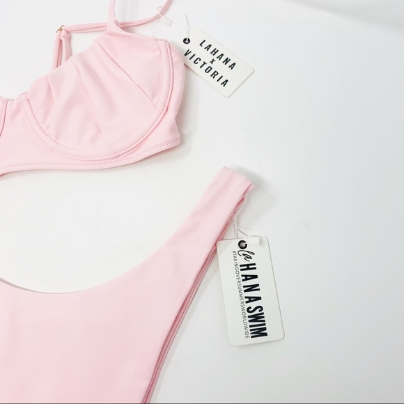 New LaHana Two Piece Bikini Helena pink seamless L - Picture 6 of 8